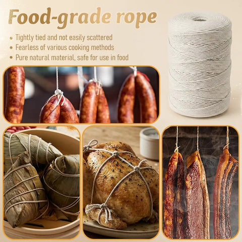 Heavy Duty Cotton Butcher Twine String Two Millimeter 700 Feet Eco Friendly Food Grade Kitchen Twine For Cooking