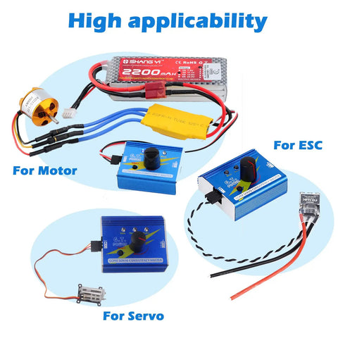 3CH Digital Servo Tester And ESC Checker With CCPM Consistency Speed Controller And 4 Cell AA Battery Holder Case components