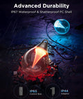 Clear Bulb Outdoor String Lights, 96ft RGBWIC Dimmable Patio And Backyard Lighting with shatterproof PC shell during rainfall