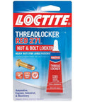 Front view of Thread Locker 271 Red Permanent Nut And Bolt Adhesive For Ultimate Hold, Ultra Strong Red Thread Sealant, 0.20 Oz