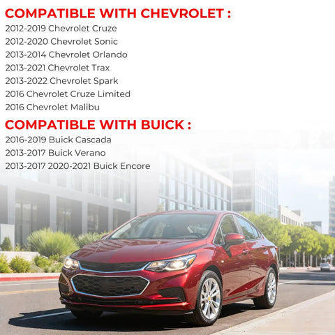 Red Chevrolet Cruze compatible with Chevrolet Buick Gas Cap Replacement GT364 95292260 Cruze 2012-2019 Spark 2013-2022 Sonic 2012-2020