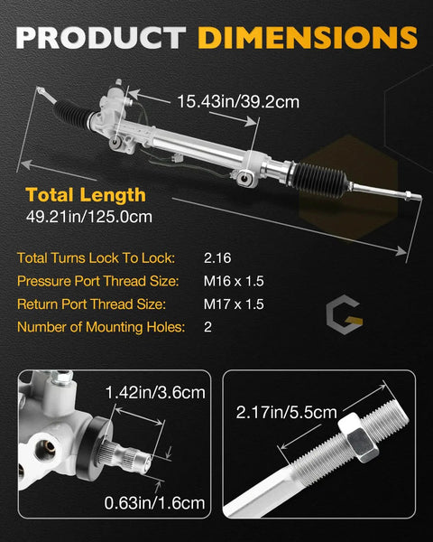 Left Hand Drive Hydraulic Power Steering Rack And Pinion For Toyota 4Runner GX470 FJ Cruiser 2003 2009 4.0L 4.7L V6 V8 SUV Beefy OE Replacement Rack And Pinion Steering System