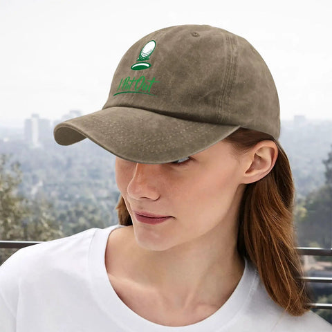 Woman wears Ultra Cool Womens Adjustable Baseball Cap With Modern Style Soft Breathable Fabric Easy Fit Buckle Closure