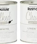 Linen White Chalked All In One Paint For Furniture With One Coat Coverage No Primer Or Sanding Needed Easy Cleanup Made In USA 30 Oz Two Pack