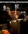 High precision grinding system in Bean To Cup Vending Machine With Touchscreen Fully Automatic Freshly Ground Coffee 24 Seven Self Serve.