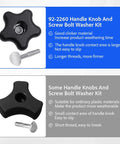 Awesome Handle Knob And Screw Bolt Washer Kit That Slaps On Toro Lawn Mowers Or Snow Blowers 2 Pcs Replacement Fits Models 38536 106-4161 And More No Hassle Fix For Quick Repair Jobs black plastic knob and metal bolt shown in two styles