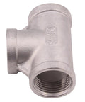 Stainless Steel Tee Fitting Three Quarters Inch NPT Female Three Way Connector SUS304 Cast Pipe Adapter Pack Of Five