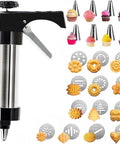 Stainless Steel Cookie Press Kit With 13 Discs And 8 Disc Set For DIY Baking Cookie Gun Press Tool Cake Decorating Kit Kitchen Gadgets
