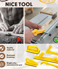 5 Piece Push Block and Push Stick Set for Table Saws and Woodworking Tools with long hold down block and V-shaped stick