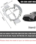 H7 LED Headlight Bulb Adapter Kit, 2 Pairs, Rock Solid Metal Base Holder Socket Retainer for H7 Headlamps, size dimensions