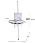 Totally Slick 9 Inch Chrome Modern Minimalist Integrated LED Vanity Light Sconce Dimmable Metal Wall Lamp For Bathroom Mirror