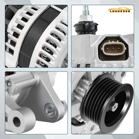 Close-up of 130A Beefed Up Alternator Replacement For 2008 2012 Honda Accord 3.5L V6 And 2010 Crosstour 3.5L Direct Fit