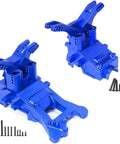 Front And Rear Upper Gearbox Covers And Shock Tower Upgrade Set For Arrma 1 By 10 And 1 By 8 Scale Big Rock Granite Senton Typhon V3 3S BLX Mega Aluminum Alloy Blue Replacement ARA 1082