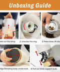 Unboxing guide of Bedside Lamp With USB A And C Ports And AC Outlet, 3 Way Dimmable Touch Lamp, Linen Fabric Shade, E26 bulb included