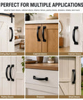 Heavy Duty Six Pack Gate Pull Door Handles Built Tough Five And Three Quarter Inch Black Metal Pulls For Wood Fence Shed Barn Door Cabinet And Screen Doors Includes Hardware Screws on sliding barn doors