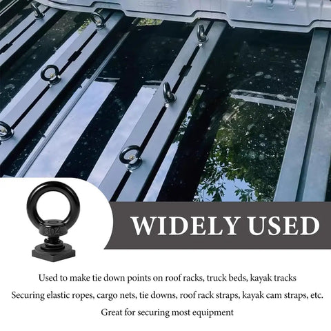Beefy T Track Mount Tie Down Anchors Kit for Roof Rack 4 Pack M8 Stainless Steel T Slot Bolts on roof rack tracks
