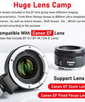 Canon EF To Sony E Mount Autofocus Speed Booster Adapter 0.71x beside a Canon EF lens