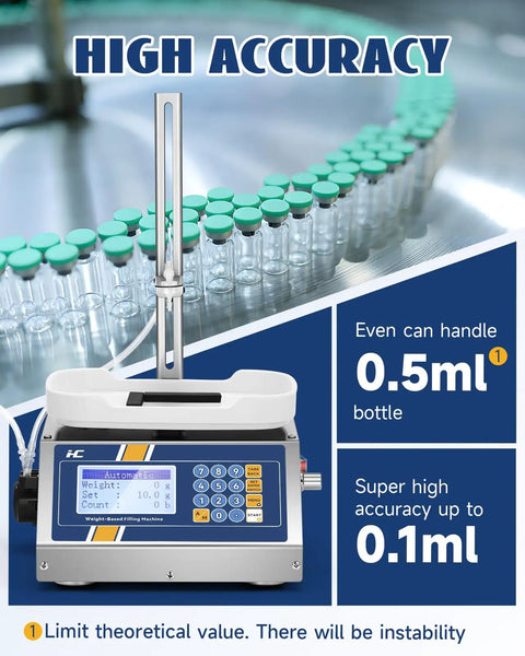 No Hassle Auto Fill Peristaltic Pump Liquid Filling Machine For 1-50 Ml Bottles Digital Scale Dispenser For Essential Oil Perfume And Oral Care Low Viscosity Liquids 110V 220V Power