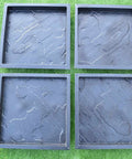 4 Piece Concrete Paving Molds Set For Garden Path And Patio Stones, ABS Plastic Casting Molds For DIY Stone Walkways on grass