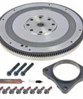 Heavy Duty Clutch Flywheel For 1994 2005 Dodge Ram 2500 3500 5.9 Liter Motor with bolts and hardware for installation.