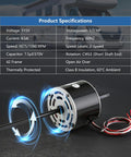 RV Air Conditioner Fan Motor Replacement With Capacitor One Third Horsepower 115V Dual Speed 1675 And 1080 RPM Replaces D1092