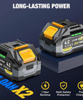 Heavy Duty Cordless Impact Wrench With Half Inch Drive Delivers 900 Foot Pounds Of Torque Brushless 21V Power Tool Includes Two Four Point Oh Ah Batteries Variable Speed Beast For Cars Trucks RVs And Tough Garage Jobs 21V batteries
