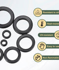30Pcs Rubber Grommets For One Quarter Inch Inner Diameter And Three Eighth Inch Drill Holes, features and benefits displayed