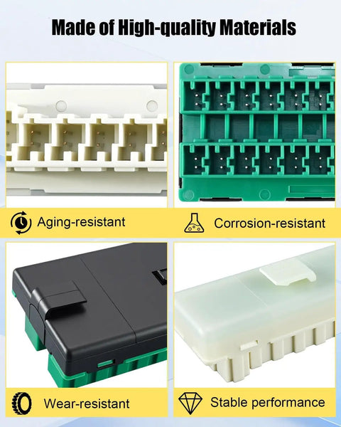 Premium Green Can Bus Star Splice Block Fuse Connector For Dodge Ram 1500 2500 3500 Jeep Wrangler Gladiator Charger Chrysler Pacifica 2015 To 2025 showing connectors and sturdy design.