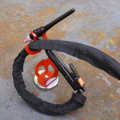 Magnetic TIG Torch Holder With Heavy Duty Base For Welding Built To Last Sturdy Magnetic Mount That Secures TIG And Plasma Torches Keeps Your Torch Ready On Steel Surfaces Installs Easily On Any Metal Workbench Or Wall