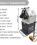Heavy Duty Universal Roll Bender For Smooth Pipe And Tube Shaping With Simple Foot Control Electric Three Roller Setup For Quick Radius Tweaks Shop Floor Ready Beast Mode 220V dimensions and specifications