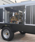 Heavy Duty Rotary Screw Air Compressor With 100L Or 500L Tank And Integrated Air Dryer, side view showing internal engine components.