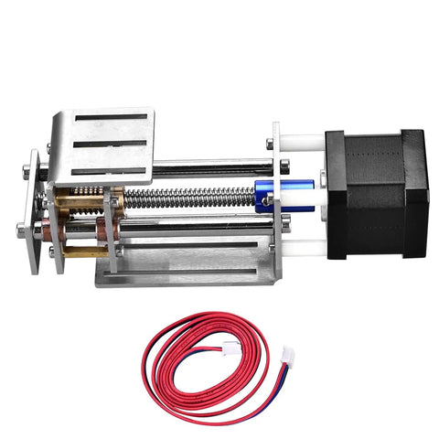 Slick Electric Linear Rail Guide And Z Axis Slide Module Level Up Your Cnc Rig with stepper motor and steel components.