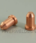 Compatible Plasma Cutter Electrode Tips 9-8407 And 8-7514 Set For PCH-62 PCH-102 Thermal Dynamics, copper tips on gray surface