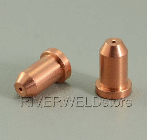 Compatible Plasma Cutter Electrode Tips 9-8407 And 8-7514 Set For PCH-62 PCH-102 Thermal Dynamics, copper tips on gray surface
