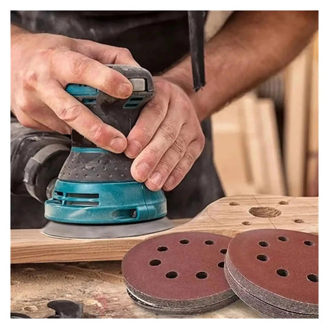 Ultimate 20 Pack Of 125mm Sanding Discs For Woodworking And Metal Grinding With Super Smooth 40 To 2000 Grit Levels For A Killer Polished Finish Every Time in use on wood.