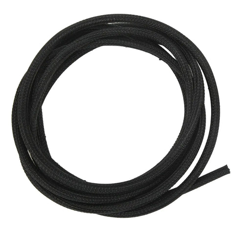 Get Your Wiring Under Control With This 5mm Black Self Wrapping Wire Loom And Split Cable Sleeve shown in a coiled arrangement.