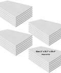 Pro Grade Built Tough 24 Pack Ceramic Fiber Insulation Boards, 2X19.7X39.4 Inch stacked sheets, shown in multiple angles.
