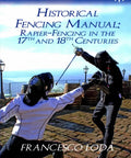 Cover of Rapier Fencing Guide for 17th and 18th Century Swordplay with fencers in action.