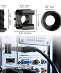 Straight Up Heavy Duty M6 X 16 MM Rack Mount Screws And Square Cage Nuts Hardware Kit components with measurements and server connection.