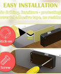 Installation method for Smart Cabinet Lock With Multi Access Hidden RFID Keyless Bluetooth Lock for drawers and cabinets with adhesive or screws shown