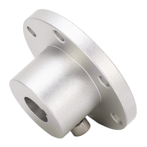 Beefy Aluminum RC Motor Shaft Coupler Flange Connector Easy Install For Half Inch Shafts Upgrade Your RC Car Boat Drone With High Strength Durable Aluminum Alloy, silver flange connector with set screw