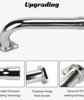 Exhaust Header Pipe Replacement For Predator 420 301cc 8hp GX240 270 390 Mini Bike Go Kart with silver finish and durable welds