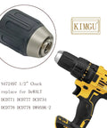 1/2 Inch Drill Chuck Replacement For 18V And 14.4V Cordless Drills Fits DCD771 DCD777 shown with yellow drill handle