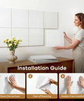 Square Acoustic Panels 12 By 12 By 0.4 Inches High Density Polyester Sound Absorbing Panels With Self Adhesive installation guide