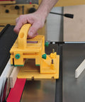 Using GRR RIPPER GR200 Advanced Push Jig System With One Eighth Inch Leg for table saw woodworking safety and control
