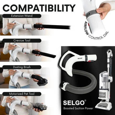 Upgraded PVC and Steel Replacement Hose Handle for Lift Away Vacuum Rotator Models NV355 NV356 NV357 NV358 NV370 displayed