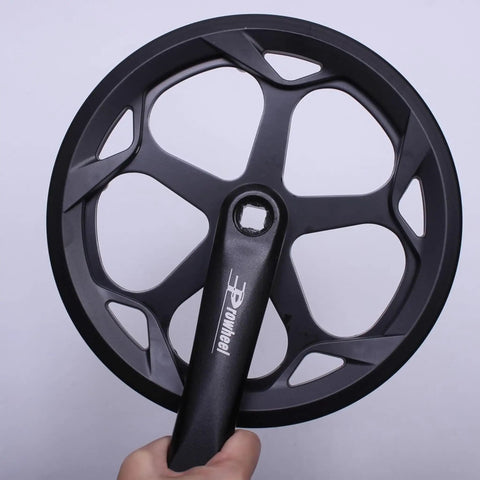 Heavy Duty Bike Crankset With 46T 48T 52T Chainrings, 152Mm To 175Mm Lengths, Forged Aluminum Arms And Steel Chainring