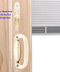 Patio Door Dummy Pull Handles Compatible With Tribeca Style OEM 2562033 2573602 2573604 white diecast installed view