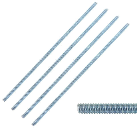 Fully Threaded Rod Zinc Plated One Quarter Inch Diameter Twelve Inch Length UNC 20 Threads Per Inch Right Hand Threads