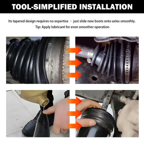 Axle Boot Repair Kit With Boot Expander Tool Clamps And Zip Ties Silicone Boots for easy DIY installation.